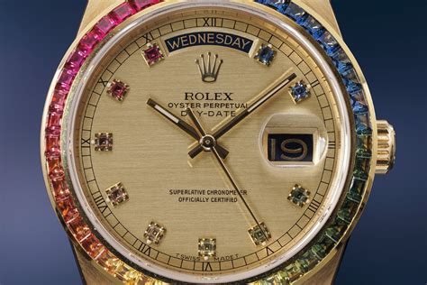 rainbow day date rolex|Rolex rainbow.